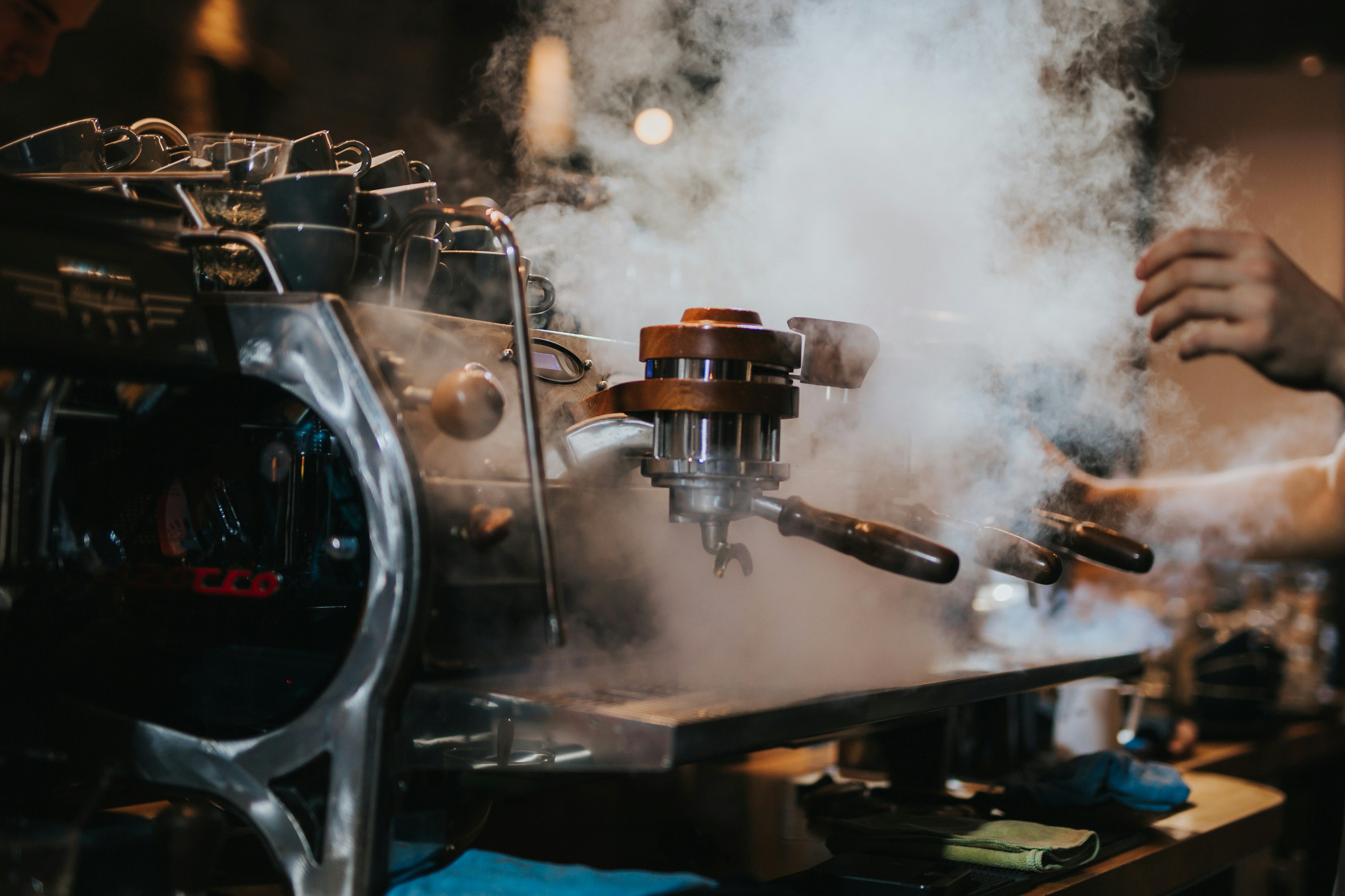 Máquina de Espresso Profesional Wega en Cafetería